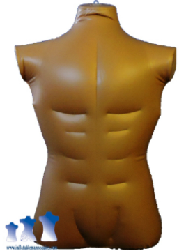 Inflatable Male Torso, Large Dark Tan